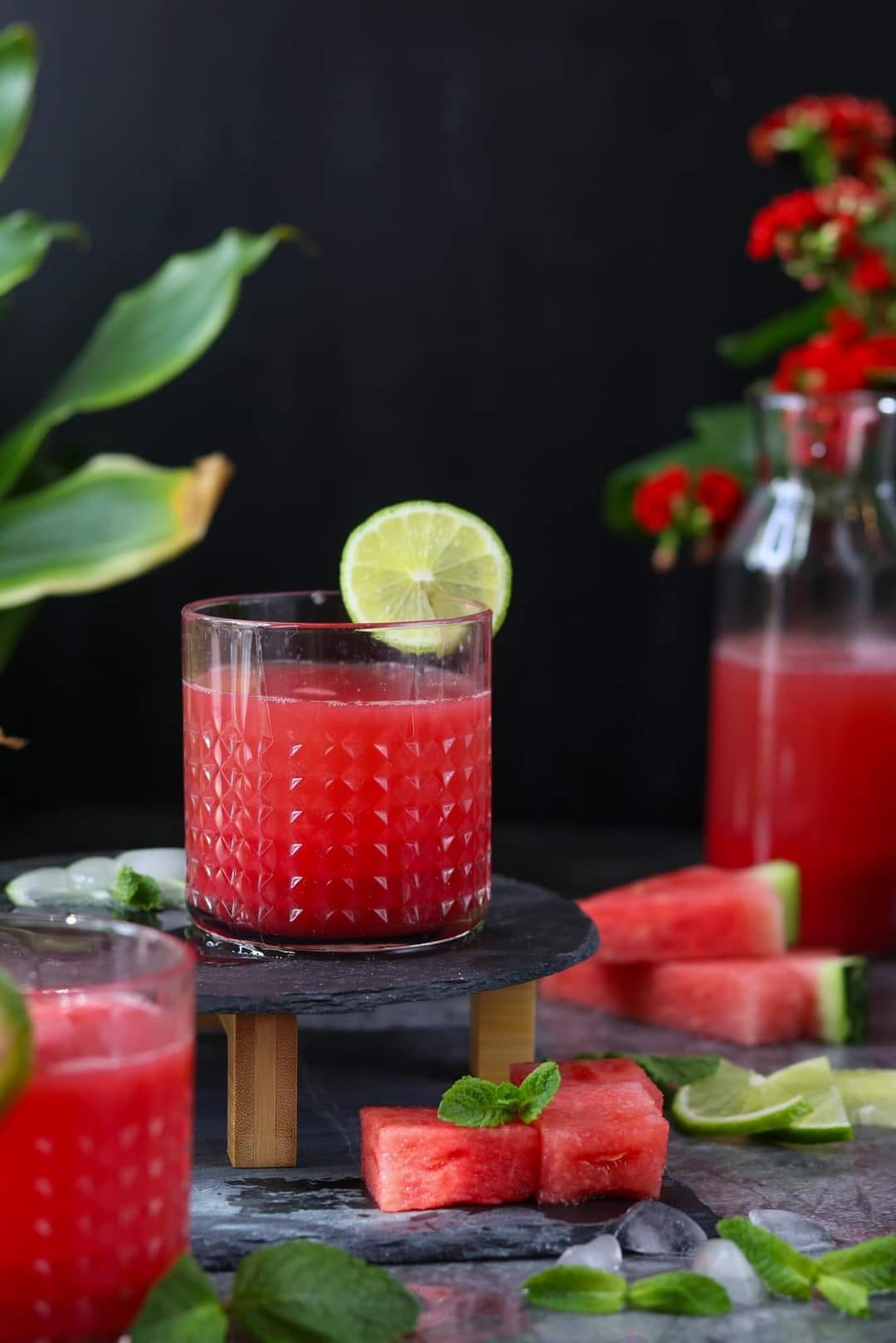 Glasses of Watermelon Juice